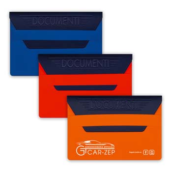 PORTA LIBRETTO CON UNA TASCA IN TAM BICOLORE